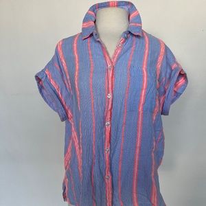 Dylan Pink and Blue Large button down
